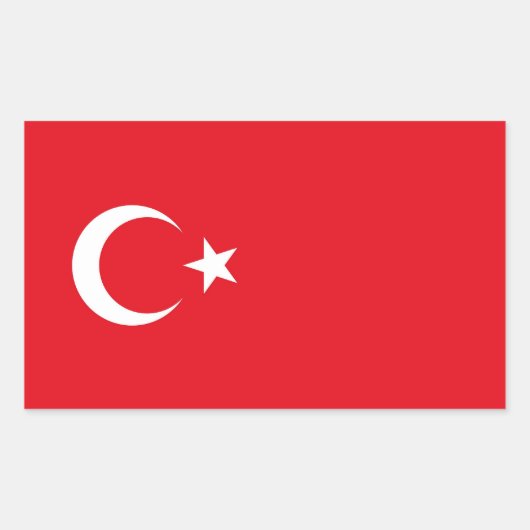 TURKIJE RECHTHOEKIGE STICKER (Voorkant)