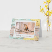 Turkije Redwing Nationaal Vogelembleem op kaart (Gele Bloem)