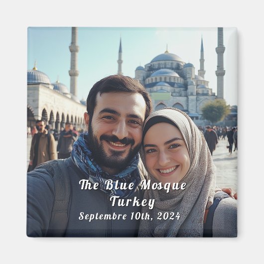 Turkije Reizen Custom Foto Souvenir Magneet (Voorkant)