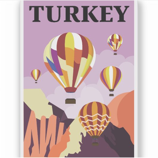 Turkije Reizen Sticker (Voorkant)