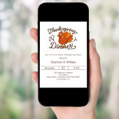 Turkije retro leuke Thanksgiving Diner Kaart