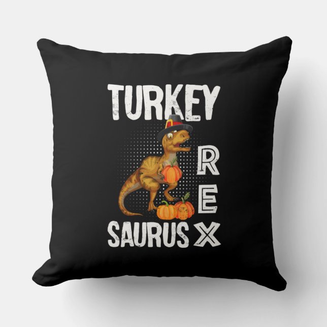 Turkije Rex Saurus - Thanksgiving dinosaurus Kussen (Voorkant)