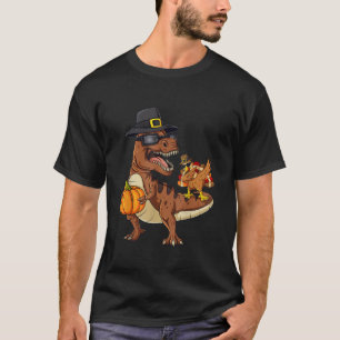 Turkije Riding Dinosaur Trex Boys Kinder Funny Dan T-shirt