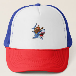 Turkije Riding Shark Thanksgiving Gift voor Kids B Trucker Pet