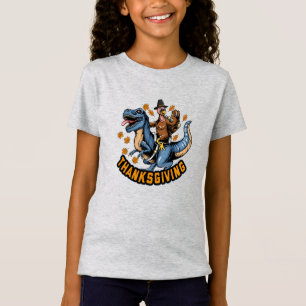 Turkije Riding Tyrannosaurus T-rex T-Shirt