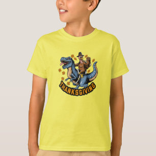 Turkije Riding Tyrannosaurus T-rex T-shirt