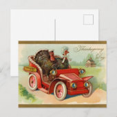 Turkije Rijden in een auto  Thanksgiving Feestdagenkaart (Voorkant / Achterkant)