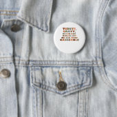 Turkije Rollen Casserole, Thanksgiving Retro Funny Ronde Button 5,7 Cm (In situ)