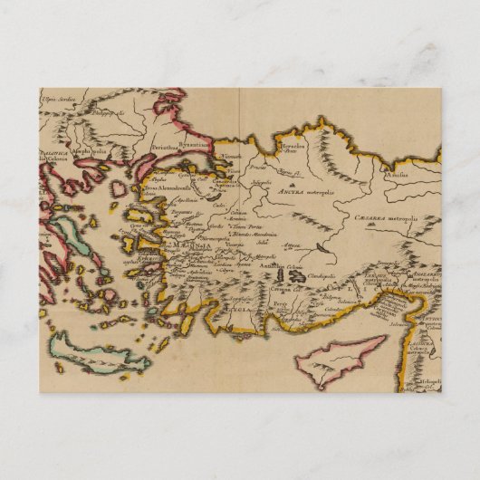 Turkije, Rome, Griekenland Briefkaart (Voorkant)