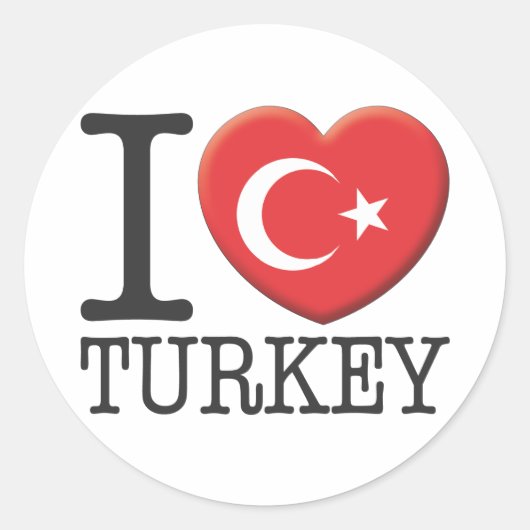 Turkije Ronde Sticker (Voorkant)