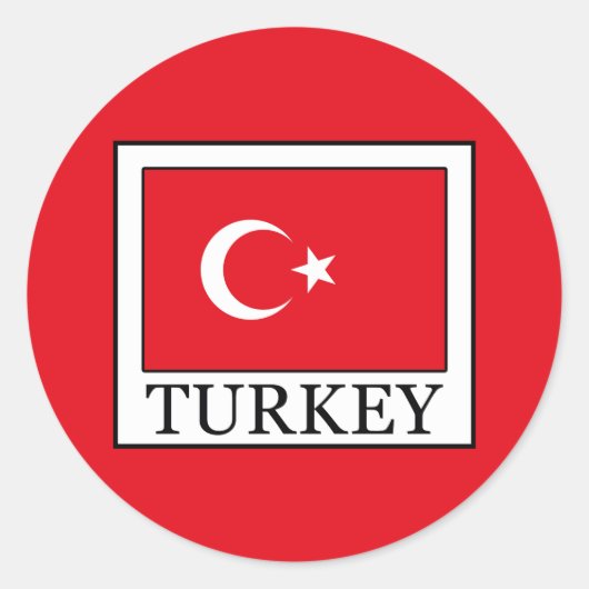 Turkije Ronde Sticker (Voorkant)