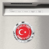 Turkije Round Emblem Magneet (Insitu (Vaatwasser))