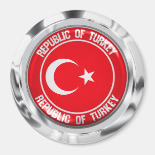 Turkije Round Emblem Magneet