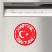 Turkije Round Emblem Magneet (Insitu (Vaatwasser))
