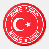 Turkije Round Emblem Magneet (Voorkant)