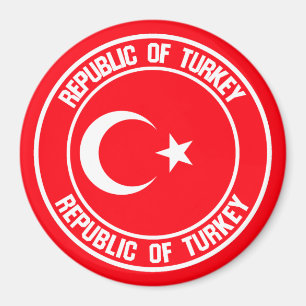 Turkije Round Emblem Magneet
