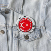 Turkije Round Emblem Ronde Button 7,6 Cm (In situ)