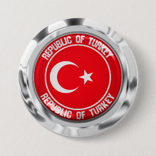Turkije Round Emblem Ronde Button 7,6 Cm