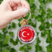 Turkije Round Emblem Sleutelhanger (Hand)