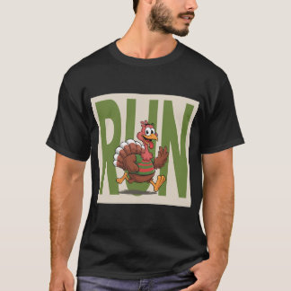 Turkije Run Kostuum Thanksgiving Running T-shirt