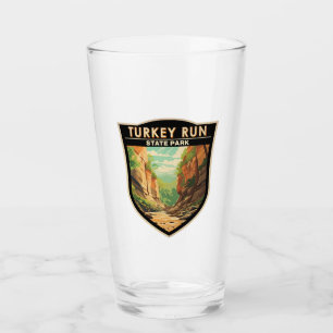 Turkije Run State Park Indiana Travel Art Vintage Glas