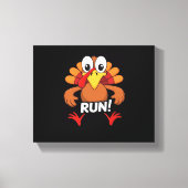 Turkije Run Thanksgiving Running Classic T-shirt Canvas Afdruk (Voorkant)