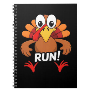 Turkije Run Thanksgiving Running Classic T-shirt Notitieboek