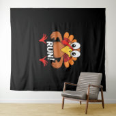 Turkije Run Thanksgiving Running Classic T-shirt Wandkleed (In Situ (horizontaal))