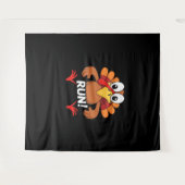 Turkije Run Thanksgiving Running Classic T-shirt Wandkleed (Voorkant (horizontaal))