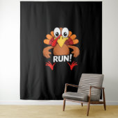 Turkije Run Thanksgiving Running Classic T-shirt Wandkleed (In situ)