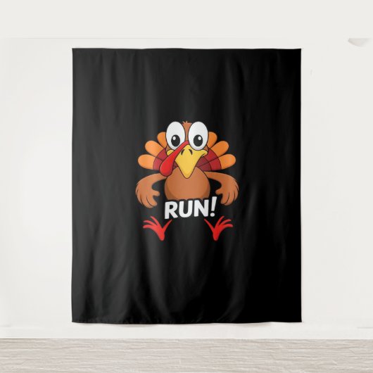 Turkije Run Thanksgiving Running Classic T-shirt Wandkleed (Voorkant)