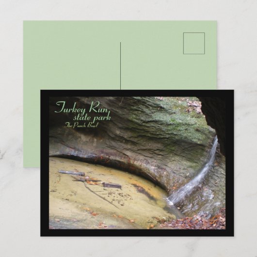 Turkije runt State Park, Punch Bowl Briefkaart (Voorkant / Achterkant)