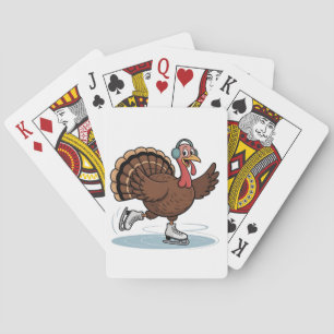 turkije schaatsen Thanksgiving gobbler Pokerkaarten