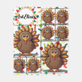 Turkije Schattigee Kawaii Brown Print Fleece Deken (Voorkant)