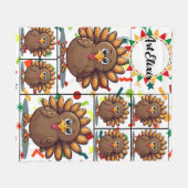 Turkije Schattigee Kawaii Brown Print Fleece Deken (Voorkant (Horizontaal))