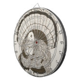 Turkije Sepia Sketch DartBoard Dartbord (Voorkant Rechts)