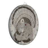 Turkije Sepia Sketch DartBoard Dartbord (Voorkant Links)