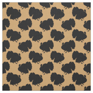Turkije Silhouette Thanksgiving Pattern Stof