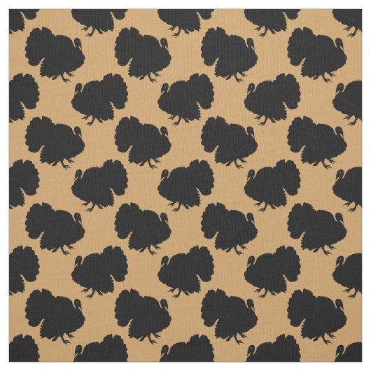 Turkije Silhouette Thanksgiving Pattern Stof (Swatch)