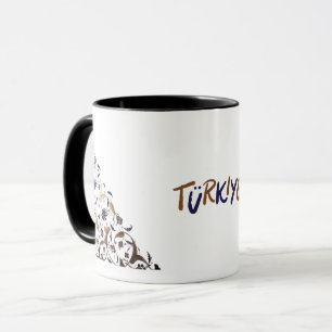 Turkije Souvenir Goud en Blauw Mok