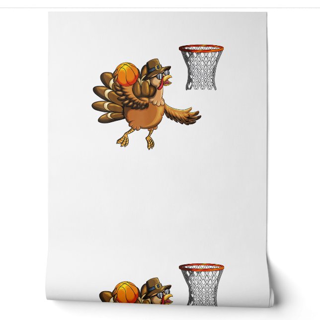 Turkije speelt basketbal hop Thanksgivi Behang (Afrollen)