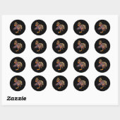 Turkije Spelen Basketbal Thanksgiving Boys Kinder  Ronde Sticker (Vel)