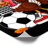 Turkije Spelen Voetbal Thanksgiving Speler Coach F Poster (Hoek)