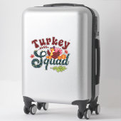 Turkije Squad Funny Thanksgiving Day Run Pilgrim G Sticker (Koffer)