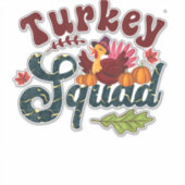 Turkije Squad Funny Thanksgiving Day Run Pilgrim G Sticker (Voorkant)