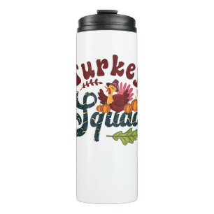 Turkije Squad Funny Thanksgiving Day Run Pilgrim G Thermosbeker
