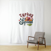 Turkije Squad Funny Thanksgiving Day Run Pilgrim G Wandkleed (In situ)