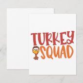 Turkije Squad Matching Outfit Turkije Thanksgiving Notitiekaartje (Voorkant / Achterkant)