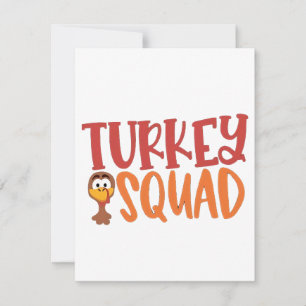 Turkije Squad Matching Outfit Turkije Thanksgiving Notitiekaartje