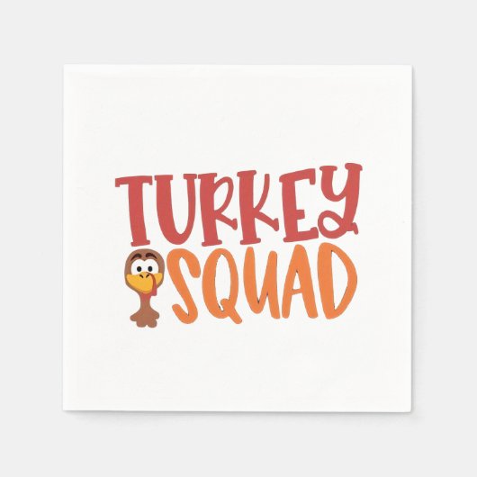 Turkije Squad Matching Outfit Turkije Thanksgiving Servet (Voorkant)